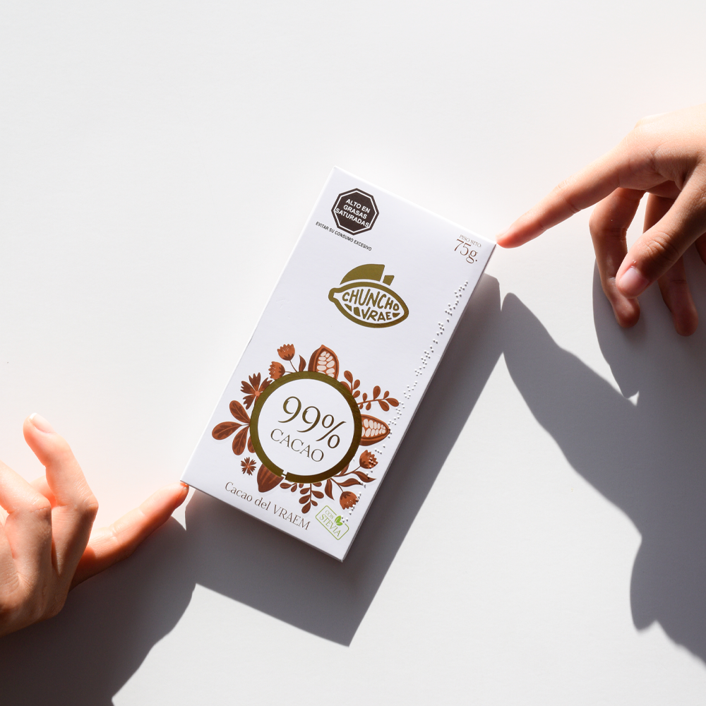 Chocolate Bitter con Stevia al 99% de Cacao (75g) - IMG 1