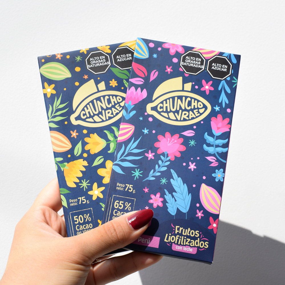 Chocolate con Leche y Frutos Liofilizados al 65% de Cacao (75g) - IMG 2